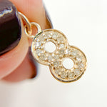 Load image into Gallery viewer, DC485. Diamond Sterling Silver Number "8" Charm