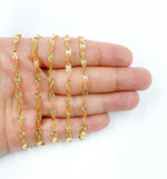 Load image into Gallery viewer, Z55GP. Gold Plated Sterling Silver Marina Diamond Cut Link Chain