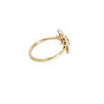 Load image into Gallery viewer, 14k Solid Gold Diamond Sun Ring.