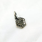 Load image into Gallery viewer, DC461. Diamond Silver Hexagon Charm