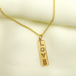 Load image into Gallery viewer, GDP27. 14K Solid Gold Diamond Rectangle Love Charm