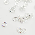 Load image into Gallery viewer, White Sterling Silver Open Jump Rings