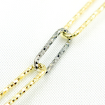 Load image into Gallery viewer, Buy Now Sterling Silver Two Tone Diamond Cut Paperclip Chain