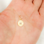 Load image into Gallery viewer, Solid Gold Diamond Circle Charm