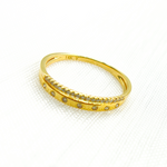 Load image into Gallery viewer, 14K Solid Yellow Gold Diamond Ring