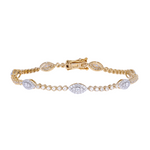 Load image into Gallery viewer, BFP60680. 14K Solid Gold Diamond Fancy Bracelet