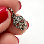 Load image into Gallery viewer, Buy Now Diamond Sterling Silver Skull Charm