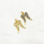 Load image into Gallery viewer, Diamond Sterling Silver Wings Charm