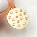 Load image into Gallery viewer, Gold Diamond Circle Charm
