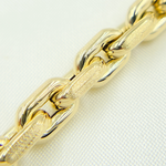 Load image into Gallery viewer, 14K Yellow Hollow Gold Smooth and Textured Oval Link Necklace
