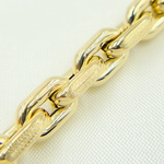 Load image into Gallery viewer, 14K Yellow Hollow Gold Smooth and Textured Oval Link Necklace. 568277LSG

