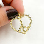 Load image into Gallery viewer, Buy Sterling Silver Heart Peace Pendant