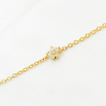 Load image into Gallery viewer, BFA60635. 14k Solid Gold Diamond Flower Bracelet