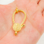 Load image into Gallery viewer, DC671. Diamond Sterling Silver Pear Shape Trigger Clasp