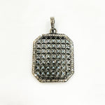 Load image into Gallery viewer, DP157. Diamond Sterling Silver Rectangle Pendant