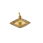 Load image into Gallery viewer, 14K Solid Gold with Diamonds Evil Eye Shape Charm. GDP35