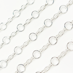 Load image into Gallery viewer, Sterling Silver Smooth 1 Round & 3 Oval Link Chain