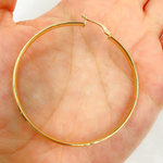 Load image into Gallery viewer, GER159. 14K Gold Hollow Smooth Hoop Earrings