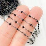 Load image into Gallery viewer, Buy Silver Black Color Enamel Chain