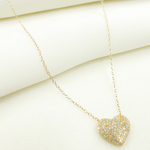Load image into Gallery viewer, NFH71180. 14K Solid Gold Diamond Heart Necklace