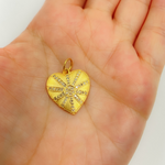 Load image into Gallery viewer, 14K Solid Gold Heart Pendant with Diamonds. GDP127