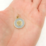 Load image into Gallery viewer, Sterling Silver Round Enamel Pendant