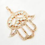 Load image into Gallery viewer, DP2005. Diamond Sterling Silver Hamsa Pendant with Gemstone