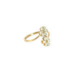 Load image into Gallery viewer, 14k Solid Gold Diamond Flower Ring.