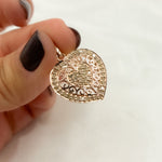 Load image into Gallery viewer, DP175. Diamond Sterling Silver Heart Pendant with Design