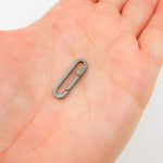 Load image into Gallery viewer, Shop Now 20MM Black Rhodium Matt Sterling Silver Oval Clasp