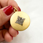 Load image into Gallery viewer, DP584. Diamond Sterling Silver Round Pendant