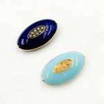 Load image into Gallery viewer, Diamond Sterling Marquise Enamel Bead