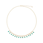 Load image into Gallery viewer, NFL71707EM. 14K Solid Gold Diamond and Gemstone Necklace