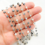 Load image into Gallery viewer, DEN14. Dendrite Opal 925 Sterling Silver Wire Chain
