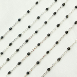 Load image into Gallery viewer, Buy Sterling Silver Black Color Enamel Chain