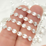 Load image into Gallery viewer, Shop Now Sterling Silver Textured Circle Link Chain
