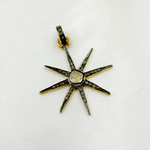 Load image into Gallery viewer, DP362. Diamond & Sterling Silver Star Pendant with Polki Diamond