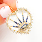 Load image into Gallery viewer, Shop Solid Gold Evil Eye Heart Pendant