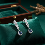 Load image into Gallery viewer, ER414895. 14k Solid Gold Diamond and Gemstone Fancy Dangle Earrings