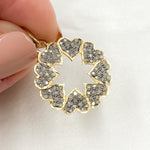 Load image into Gallery viewer, Silver Round Hearts Pendant