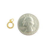 Load image into Gallery viewer, 14K Solid Gold with Diamonds Circle Shape Charm. GDP41