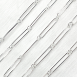 Load image into Gallery viewer, 925 Sterling Silver Paperclip and Round Link Chain