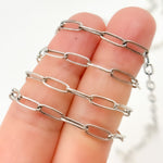 Load image into Gallery viewer, Oxidized Sterling Silver Smooth Paperclip Chain