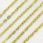 Load image into Gallery viewer, Gold Plated 925 Sterling Silver Square Diamond Cut Chain. V33GP