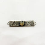 Load image into Gallery viewer, DC9. Silver Diamond and Gemstone Rectangle Connector