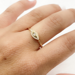 Load image into Gallery viewer, 14K Solid Gold Diamond Evil Eye Ring.