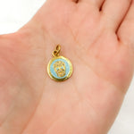 Load image into Gallery viewer, Buy Now Diamond Sterling Silver Round Skull Enamel Charm