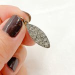 Load image into Gallery viewer, DC781. Diamond Sterling Silver Leaf Shape Pendant