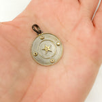 Load image into Gallery viewer, Sterling Silver Round Star Pendants