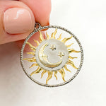 Load image into Gallery viewer, DP689. Diamond Sterling Silver Sun Pendant